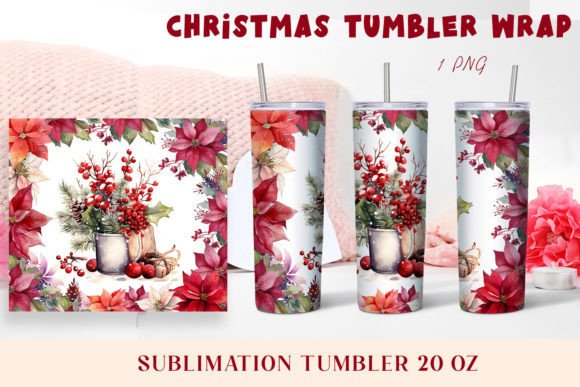 Download Christmas Watercolor Flowers Sublimation - Premium Resources