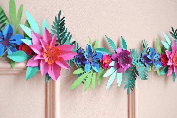 Download Leafy Paper Flower Garland - Premium Resources